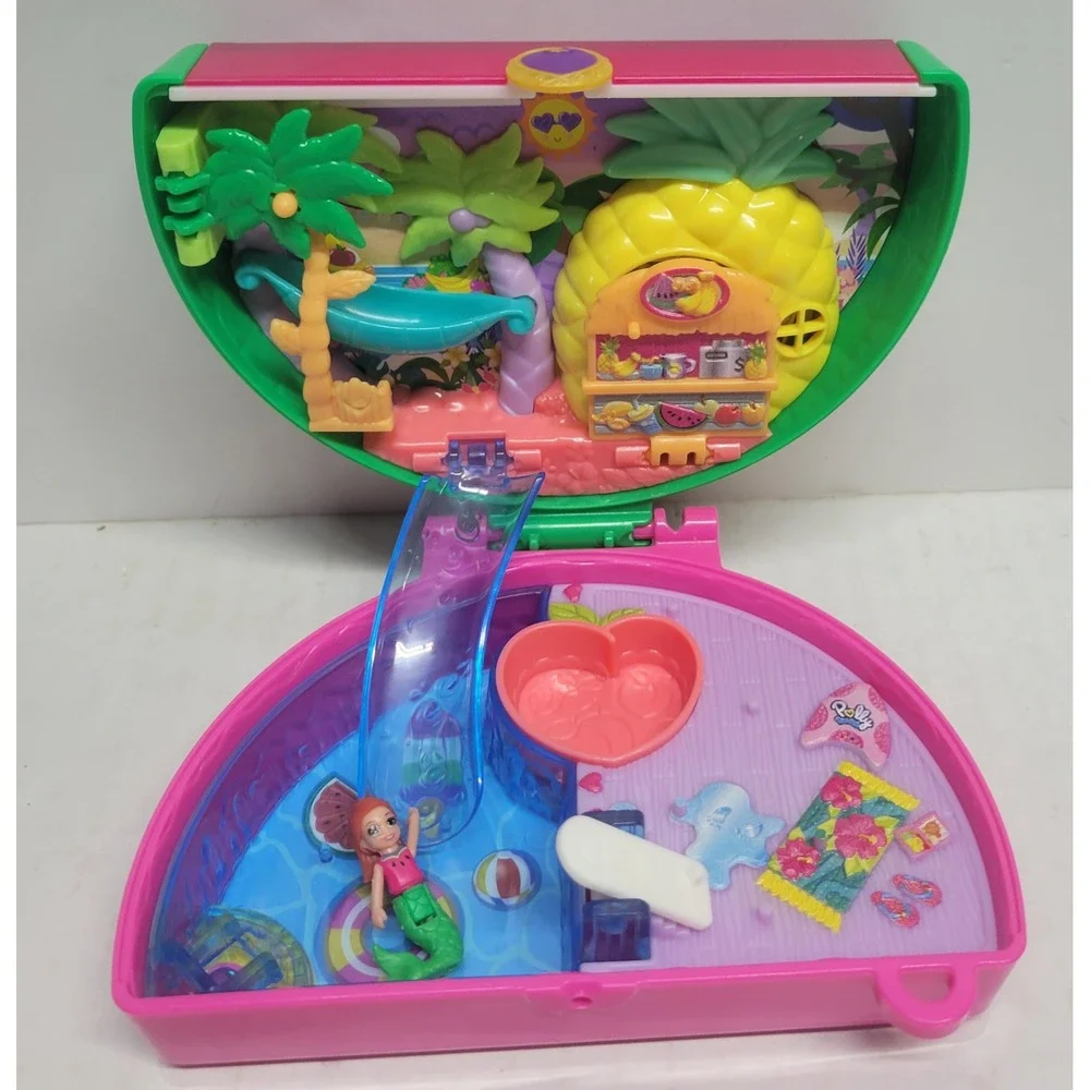 Mattel Polly Pocket‎ Watermelon Pool Party Compact Mermaid Playset HCG19 2021